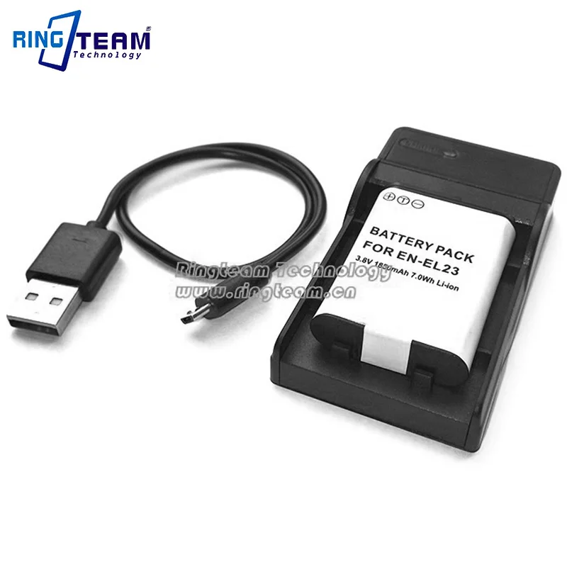 EN-EL23 USB-зарядное устройство, 100% совместимое с зарядным устройством для цифровых фотоаппаратов Nikon MH-67  MH-67P COOLPIX P600 P610 P900 S810C (art.: 3920d385e592f) - 3920d385e592f