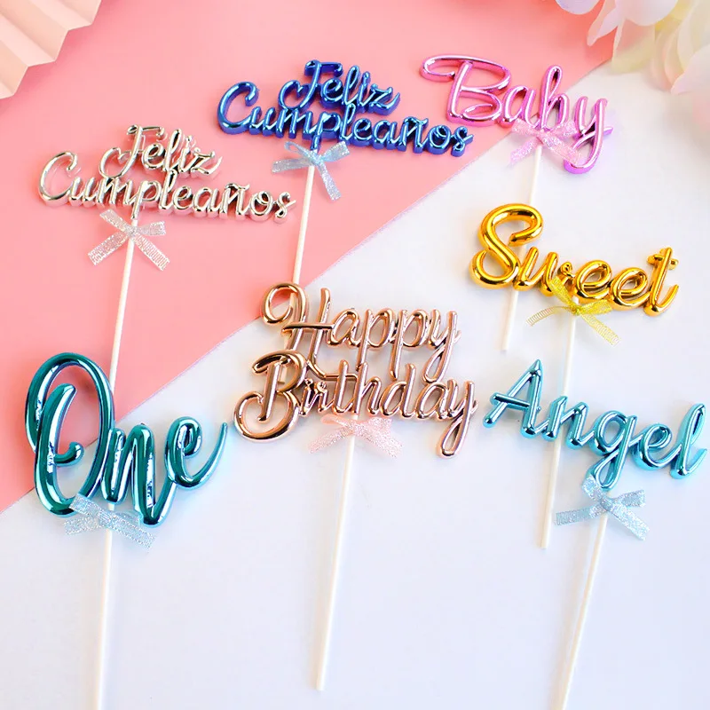 

Детские праздничные топперы для кексов, милый ангел, украшение для торта на 1-й день рождения, подарки для детей