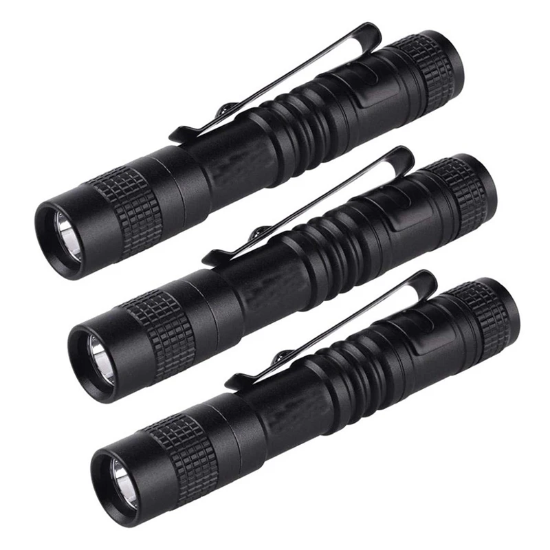 

Big Deal 3X Flashlight Pen Torch Super Small Mini AAA XPE-R3 LED Lamp Belt Clip Light Pocket Torch With Holster