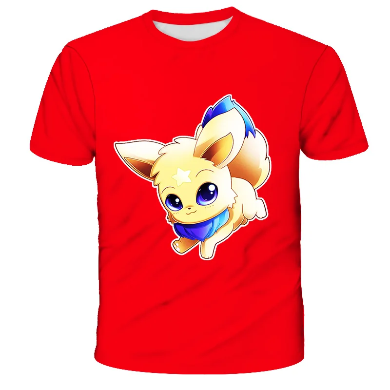 

Футболка унисекс с коротким рукавом, мультяшный 3d-принт покемона в стиле Харадзюку, одежда в стиле хип-хоп для мальчиков
