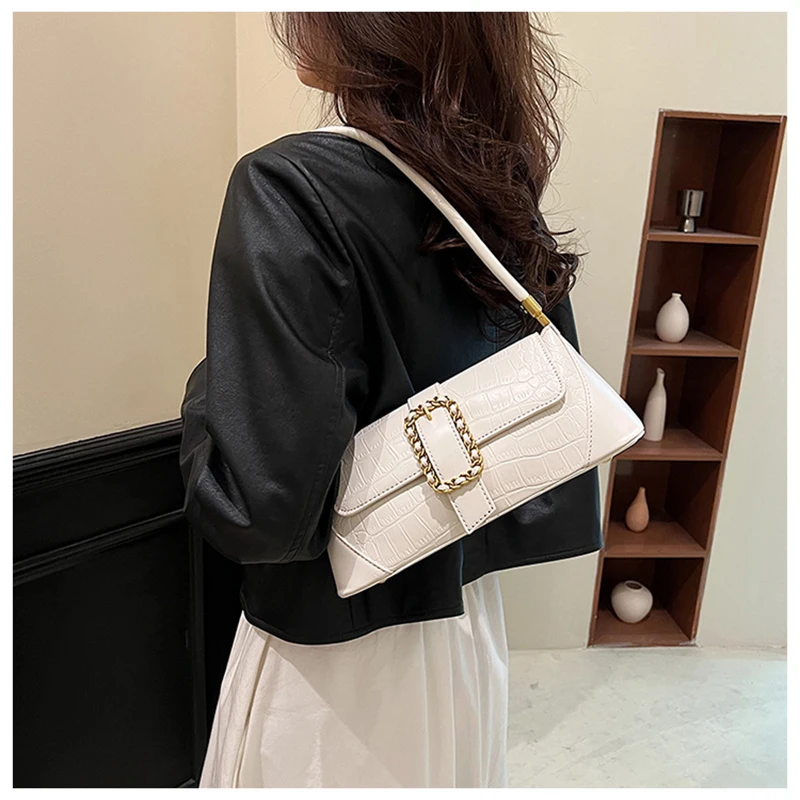 Women Stone Pattern Shoulder Bag Retro Classic Purse Clutch Shoulder Tote HandBag with Zipper Closure For Women