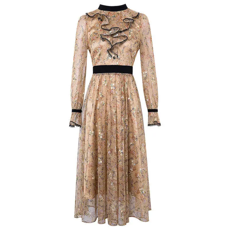 

Платье женское средней длины с вышивкой, светильник ень 2022