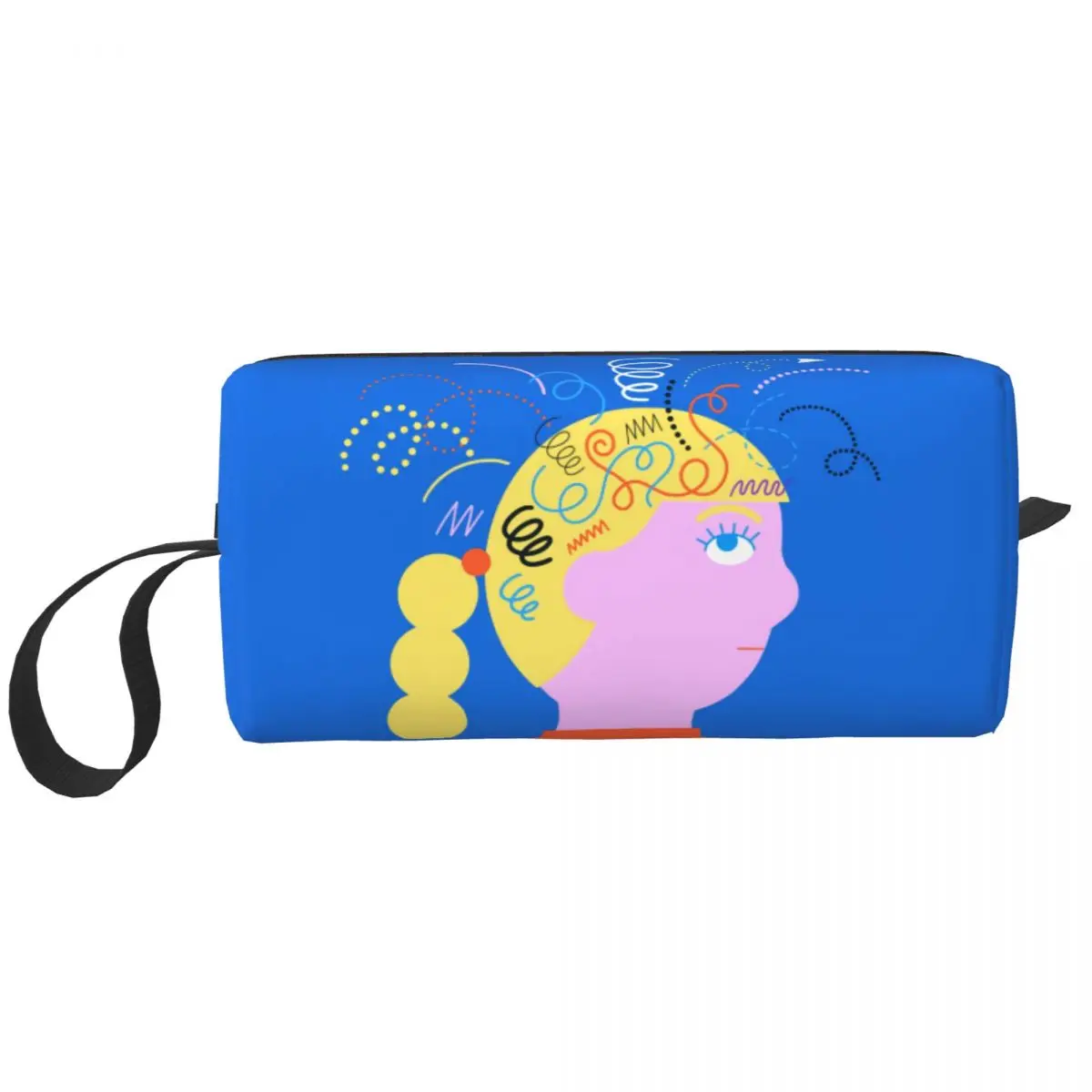 

The ADHD Brain Toiletry Bag Women Street Mmural Art Eldridge Cosmetic Makeup Organizer Ladies Beauty Storage Bags Dopp Kit Case