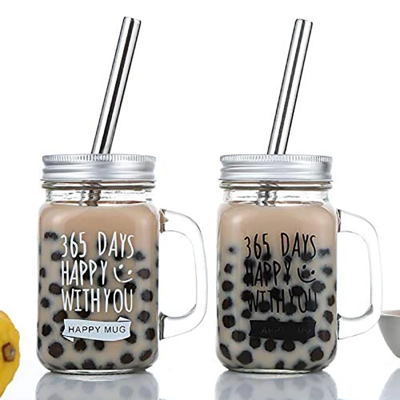 Многоразовые металлические соломинки Боба и для смузи из нержавеющей стали