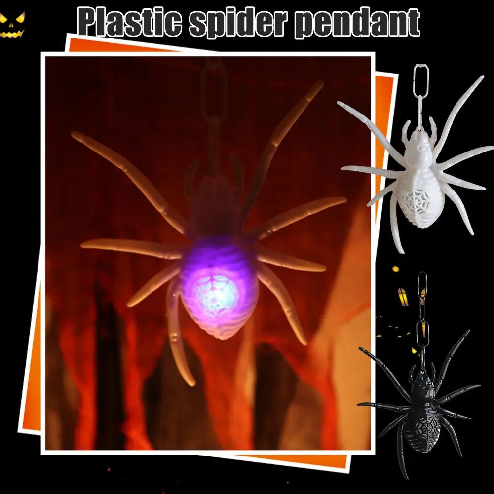 

Halloween LED Light Spider Decorative Hanging Spider Home Happy Decor Halloween Haunted House Ornament Lamp Props Party Hor U9I5