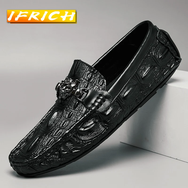 

Classic Men Loafers Shoes Handmade Man Casual Shoes Anti-Slip Mens Drive Shoe Brand Fashion Leather Loafers Flats Men Shoes