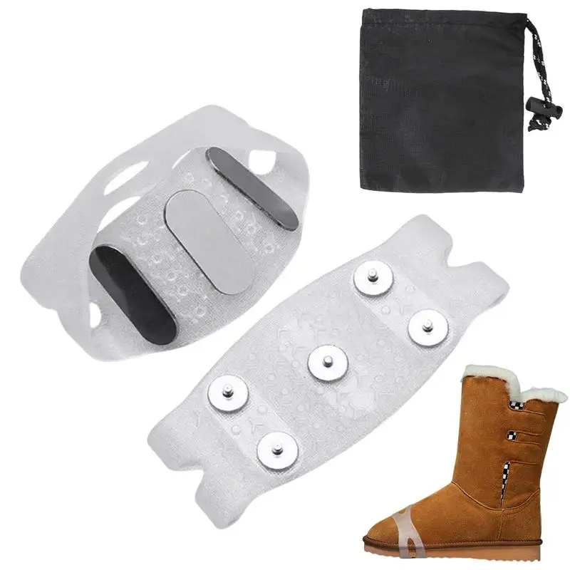 

Ice Crampons For Boots Anti Skidding Crampon Traction Cleats For Icy Road Cold Weather Gripper Spikes Ice Cleats For Mossy Road