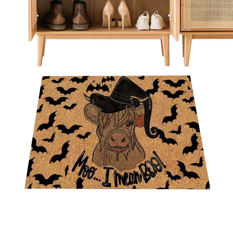 

Halloween Cow Carpet Creative Entrance Rugs Door Mat Carpet Cow Print Rug Anti Slip Floor Mats Cowhide Rugs Home Outdoor decor