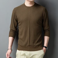 foreign trade spring and autumn wear round neck solid color pattern sweater long sleeve t shirt bottomed shirt
