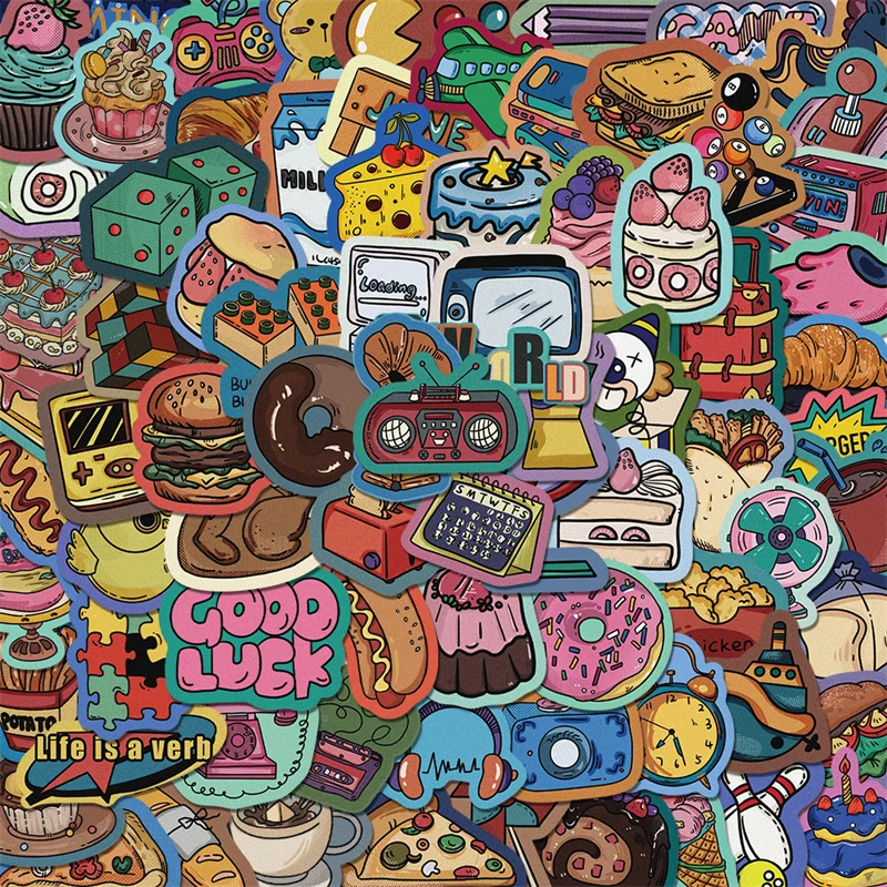 

Винтажные Мультяшные наклейки в стиле ретро, 80 шт., дневник, планировщик, декоративные принадлежности для скрапбукинга, канцелярские принадлежности