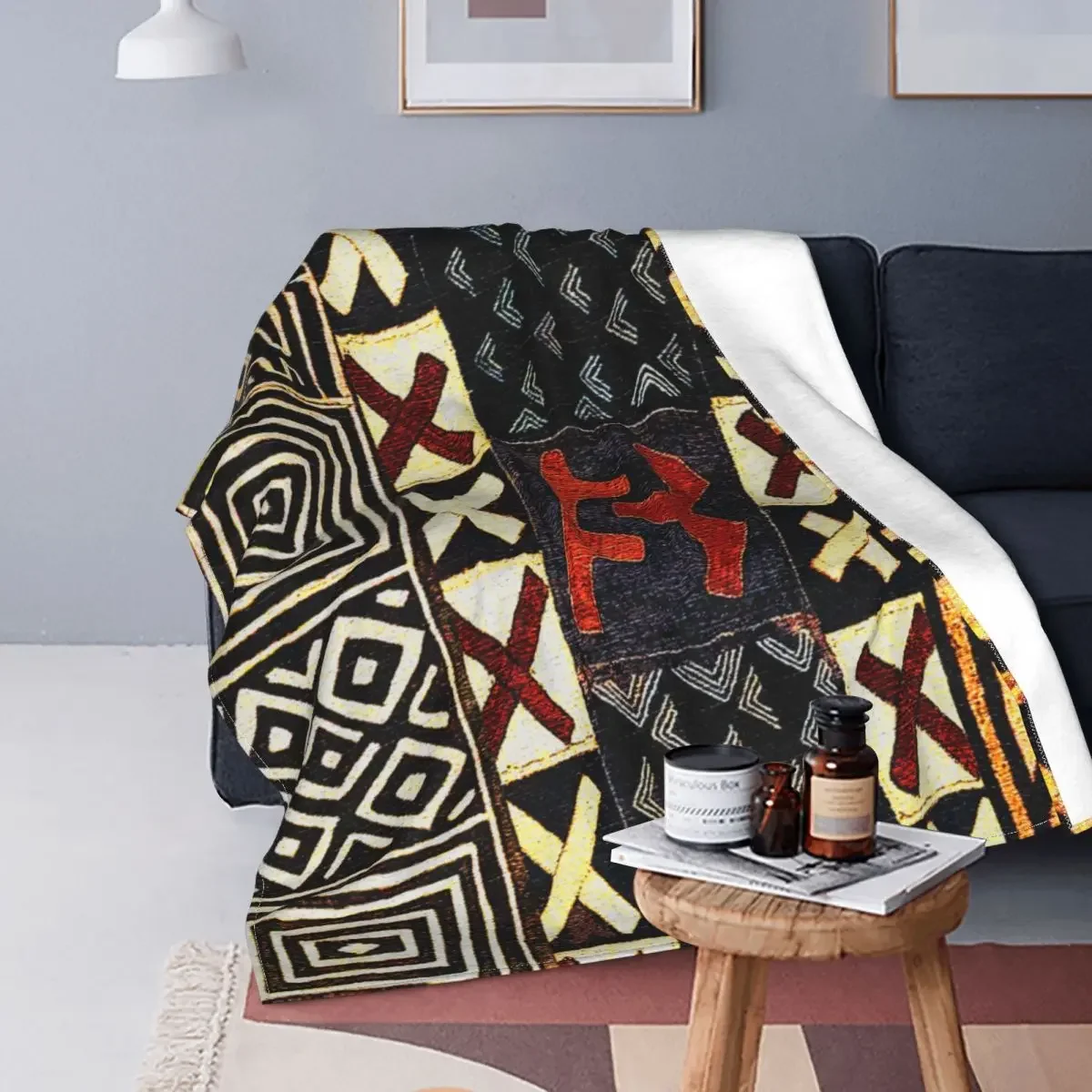 

Абстрактный Африканский стиль грязевые тканевые одеяла бархатные зимние дышащие легкие тонкие пледы одеяла для постельного белья офисные покрывала