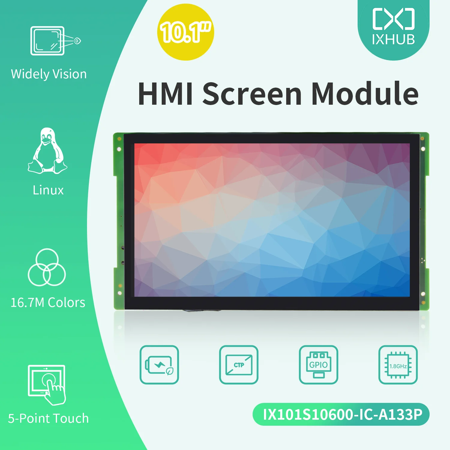 IXHUB четырехъядерный Allwinner A133P Linux LCD 10 1 дюймовый модуль медицинское приложение