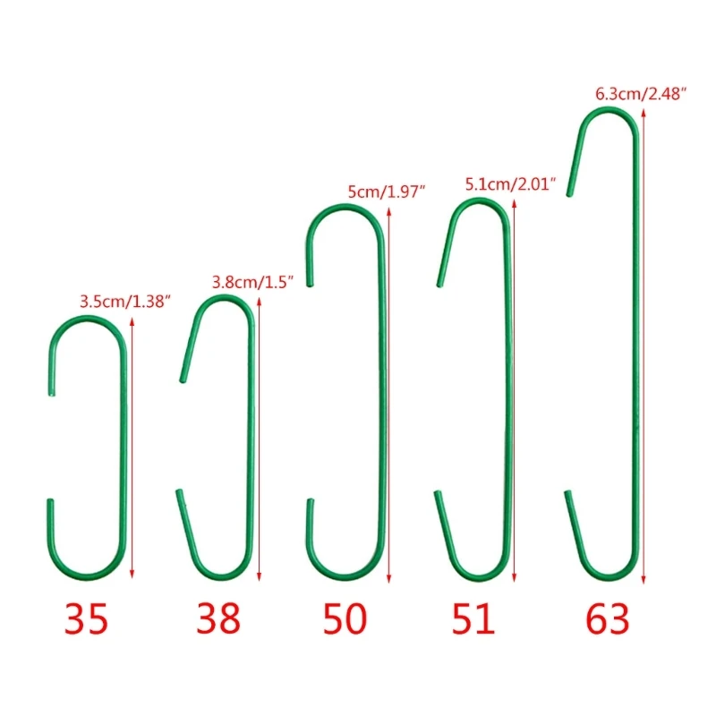 100 шт. крючки для рождественских украшений металлический C-образный держатель