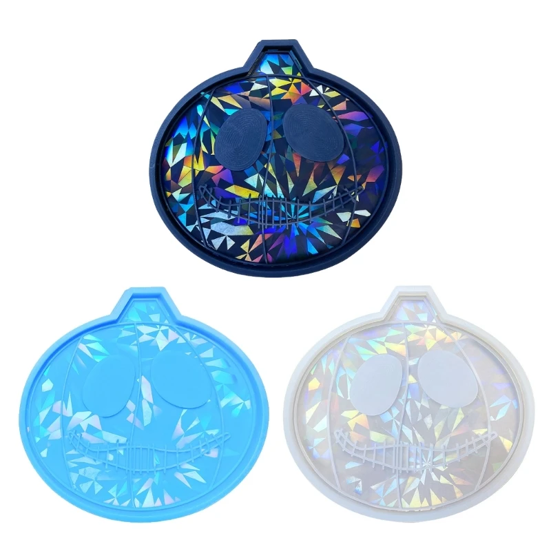 

E0BF Keychain Pendant Epoxy Resin Mold Halloween Pumpkin Silicone Moulds