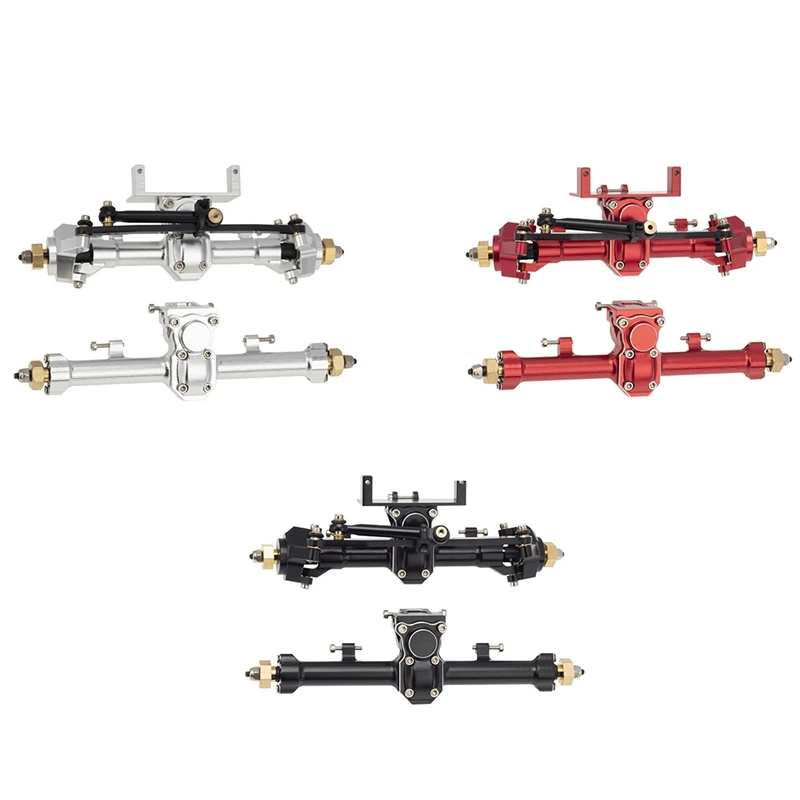 Metal Complete Front And Rear Axle Set For 1/24 RC Crawler Car Axial SCX24 Gladiator JLU Bronco C10 Deadbolt