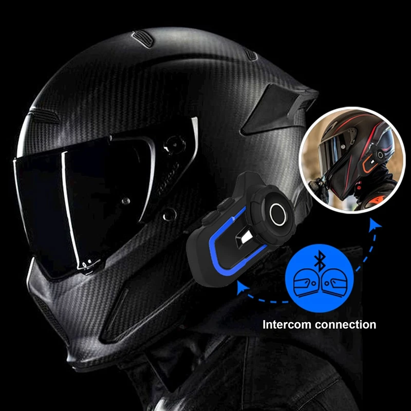 

S2 Motorcycle Ski Helmet Bluetooth Headset BT5.1 CVC Noise Reduction Double Intercom Riding Wireless Call Headset