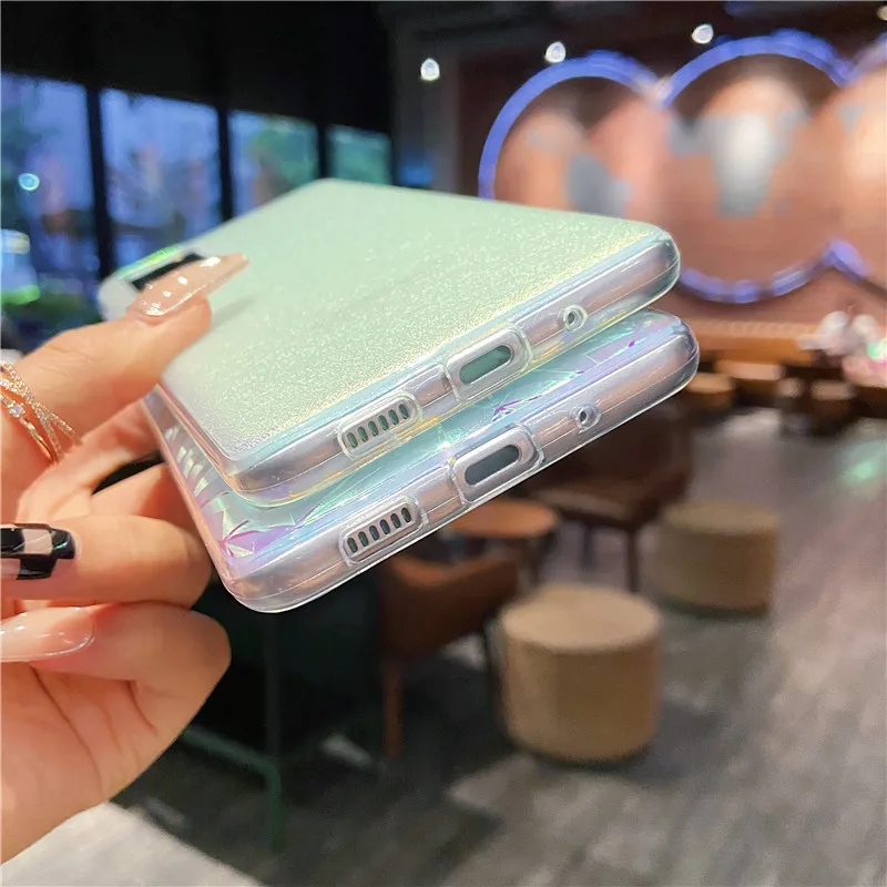 bling laser glitter phone case for samsung galaxy s22 s21 s20 fe s10 note 20 ultra 10 s8 s9 plus silicone soft luxury back cover free global shipping