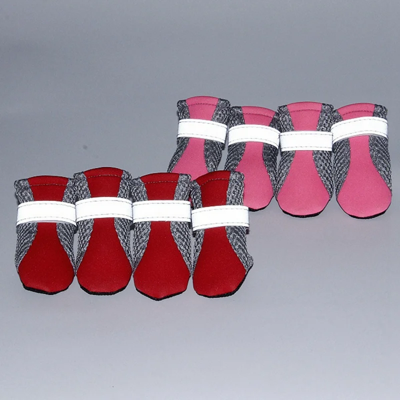 4 шт. мягкая нескользящая обувь для собак и кошек