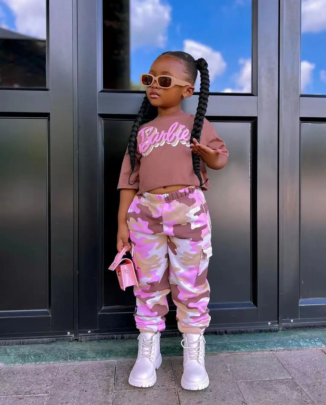 Новинка 2024 детская одежда для девочек наряды короткий топ с коротким рукавом +