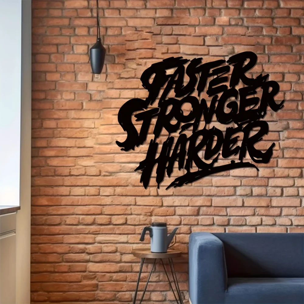 Металлическая Настенная Художественная Мотивационная Цитата - Быстрее И Более