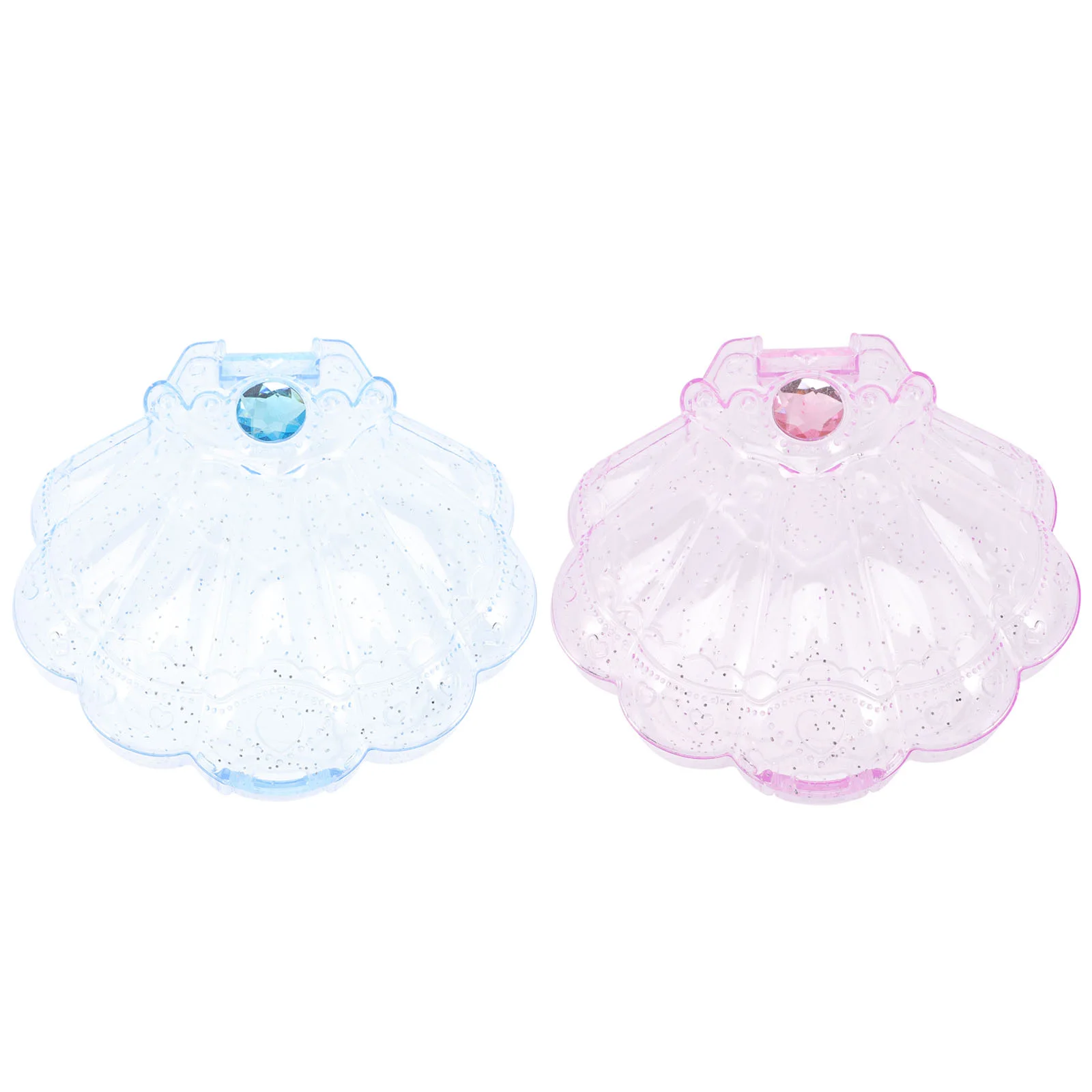 

2 Pcs Shell Candy Box Wedding Decoration Plastic Child Jewelry Storage Organizer Hair accessories