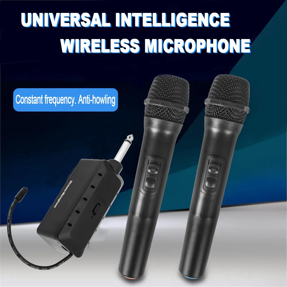 

Professional Wireless USB Microphone Speaker Handheld Karaoke Player Mic Party Wireless Microphone System For Home Meeting