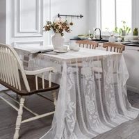 american white lace embroidered tablecloth wedding decoration tablecloth on the table cover rectangular tablecloths nordic track