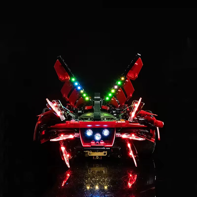 Фото Комплект светодиодных фонарей RC DIY для LEGO KBOX 10519 Технический спортивный автомобиль Hypercar (только светодиодный светильник, модель без блоков) №5