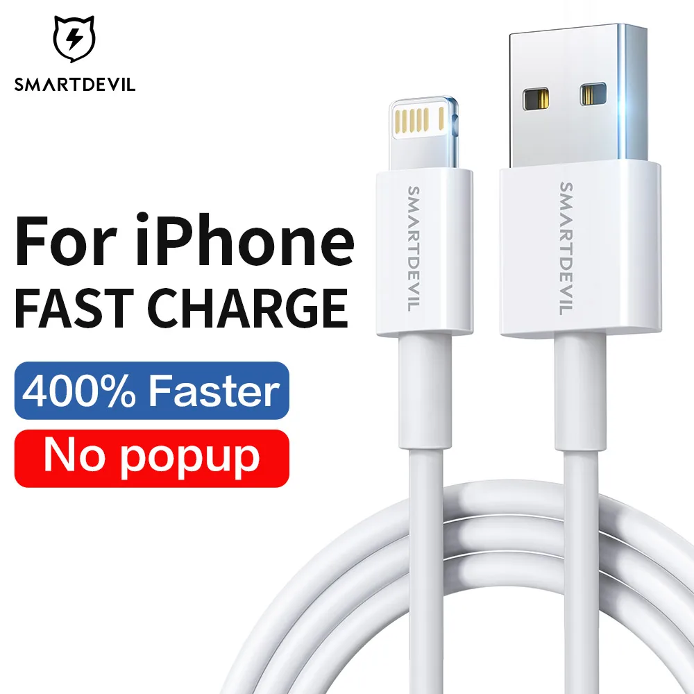 USB-кабель SmartDevil для IPhone 11 12 13 Pro Max 8 X Xr быстрая зарядка синхронизации данных