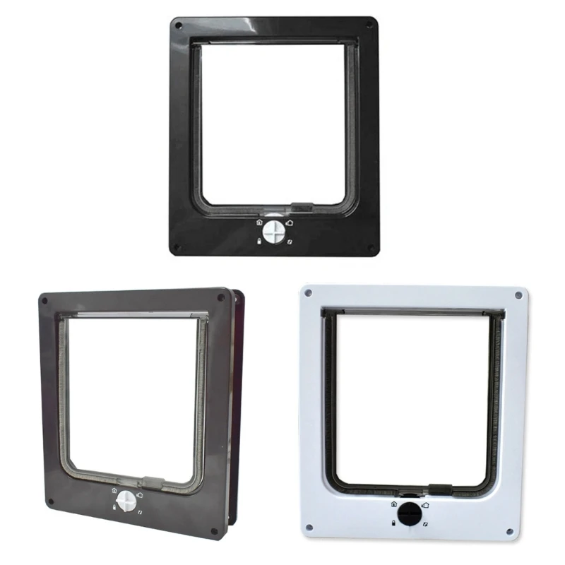 

E56C Cat Door Flap Free Entry and Exit Locking Cover Door/Window Mounted Clear Flap Get-in-anytime Upgraded Door