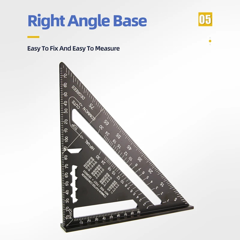 Треугольная линейка 7 дюймов набор столярных инструментов из алюминиевого