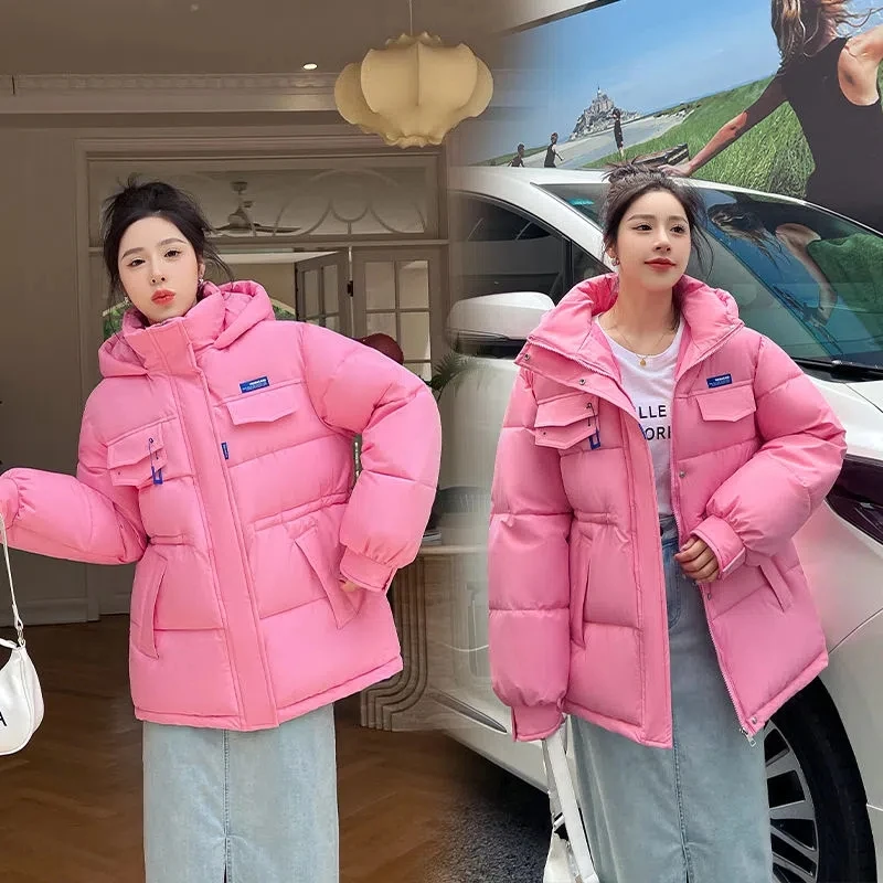 New Winter Women Oversized Parkas Jackets Casual Thick Warm Hooded Pattern Coat Female Winter Outwear Sports Jacket parkas