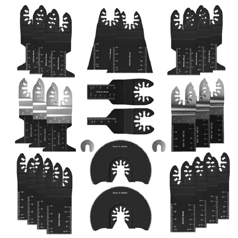 

28 Pcs Oscillating Multi-tool Saw Blade Quick Release Dewalt for Renovator Wood Cutting Universal Multi-tool Accessories