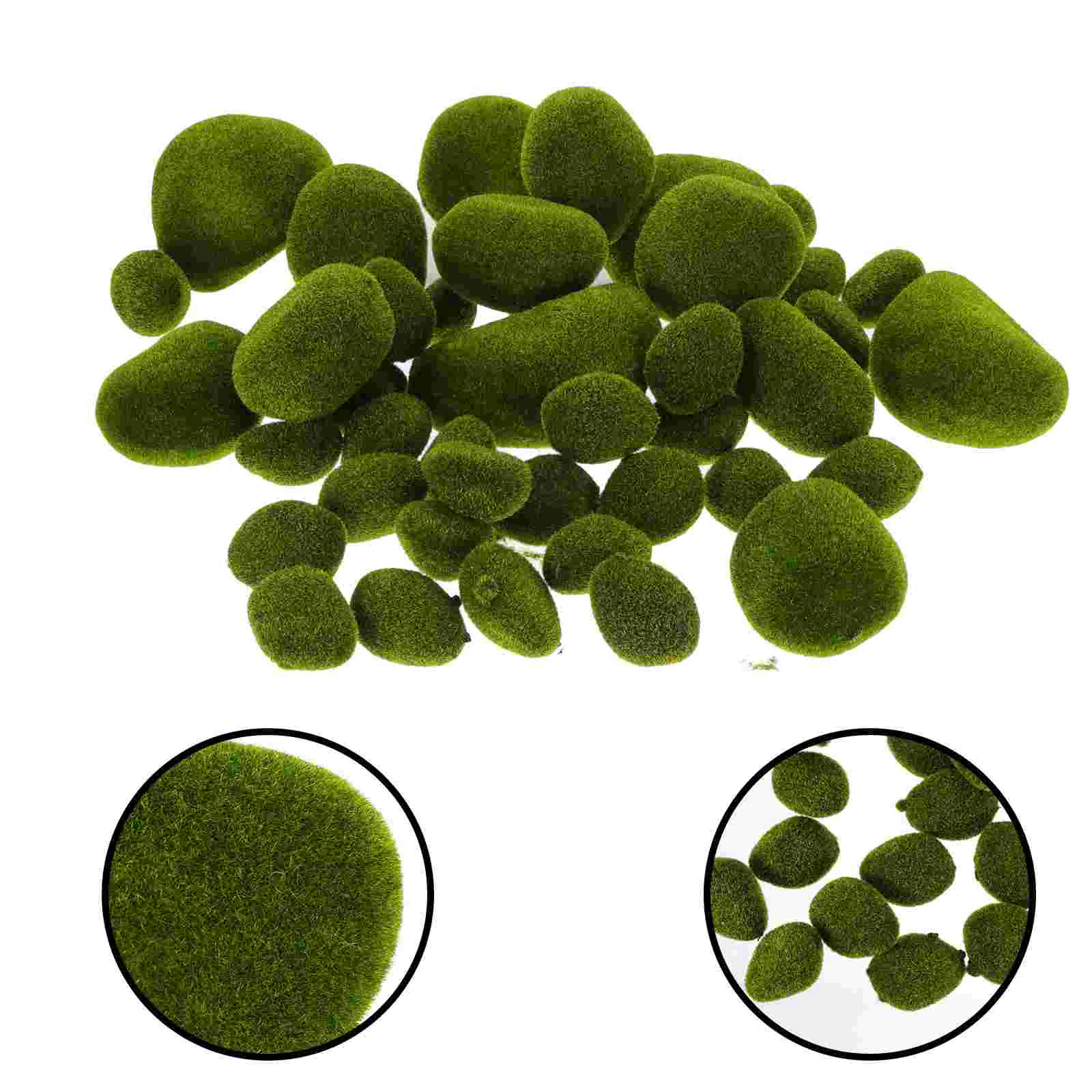 

43 Pcs Artificial Moss Home Decor Simulation Stone Garden Layout Prop Simulated Bonsai Imitated Foam Lifelike Mossy