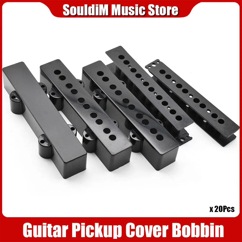 

20PCS Pickup Cover/Bobbin for 5 String Bass 100.5/104MM Pickup Covers for 5 String Electric Bass 5JB Bass Pickup Covers Black