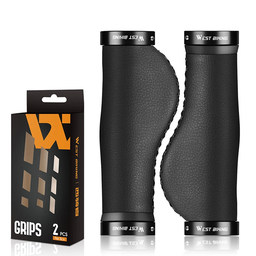 

1 Pair Bicycle Handlebar Grips Soft Non-Slip Double Lock TPR Microfiber Leather Shock-Absorbing Grips Cycling Bike Parts