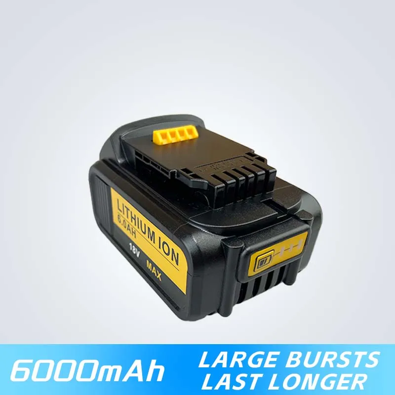 

Replacement Battery for Dewalt 18V 6000mAh Power Tools Lithium Ion Rechargeable Batteries for DCB180 DCB181 DCB182 DCB201 DCB200