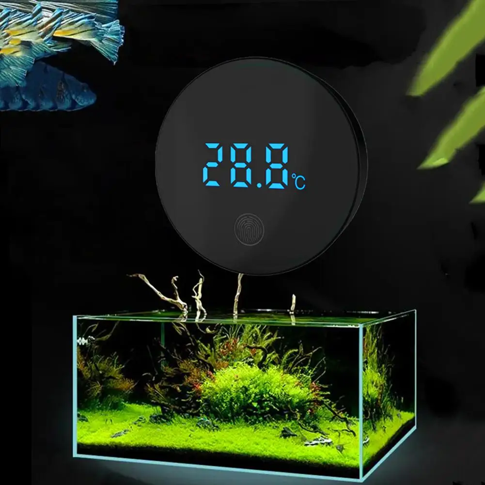 

NEW Household Led Digital Thermometer Sound Alarm Temperature Meter For Aquariums Fish Tanks Climbing Pet Boxes