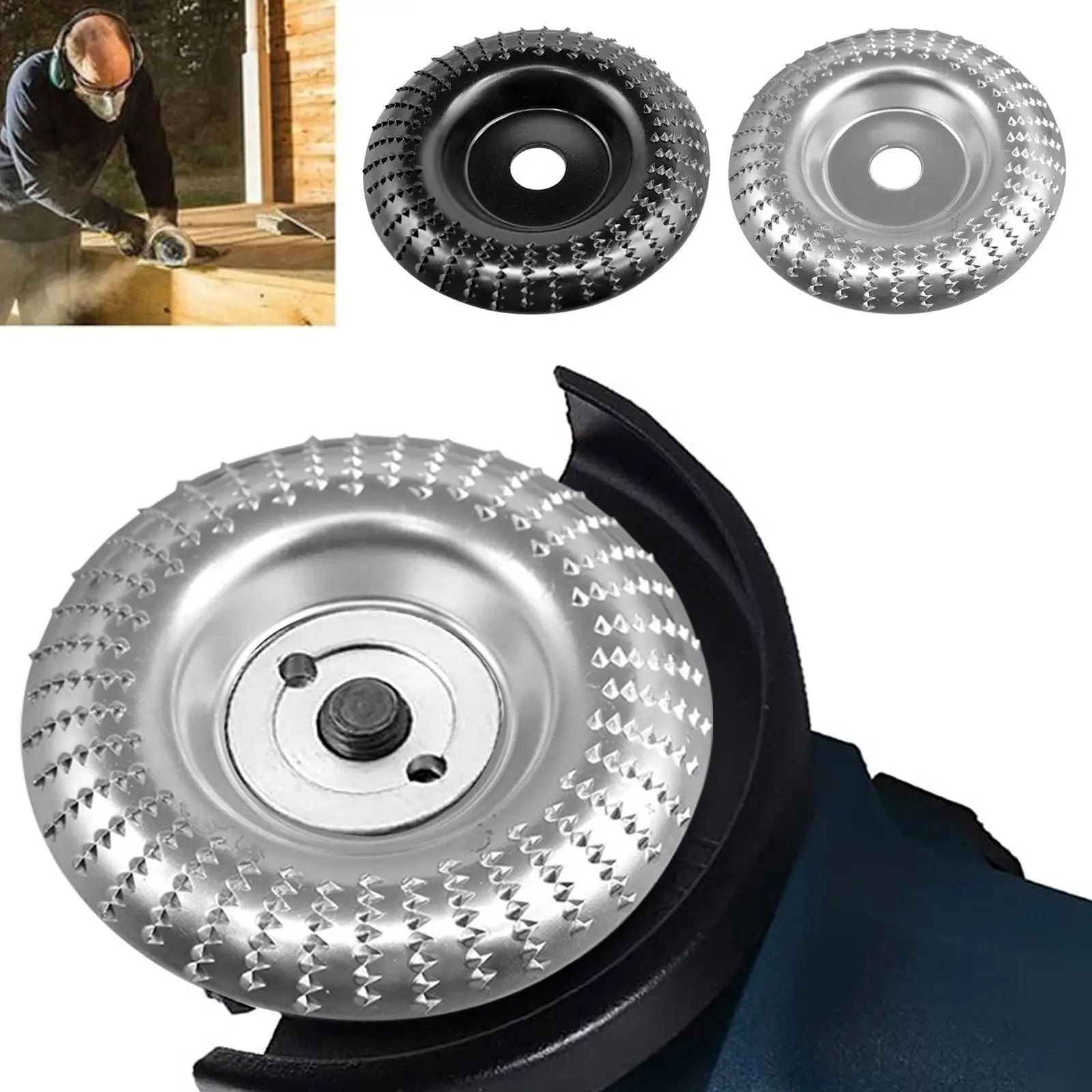 

100/22mm Round Polishing Angle Grinding Wheel Wood Sanding Carving Shaping Round Disc Hole Woodworking Grinding Tool