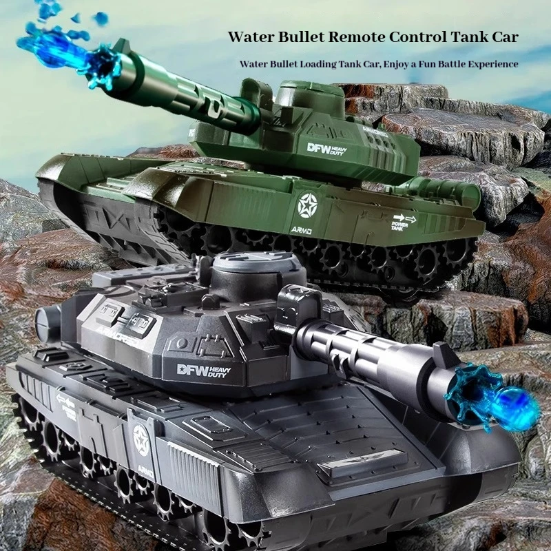 Фото Радиоуправляемый танк DFW, большая военная модель, стреляющая водяными бомбами, для игр в помещении и на улице, подарок для взрослых, хобби, 2026 №1