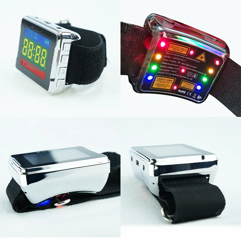 

650nm low level laser Handheld Blood Pressure Diabetic Medical Acupuncture Laser Wrist Watch