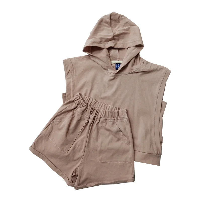 Freely Move New Spring Summer Baby Boys Girls Clothes Children Toddler Costume Kids Tracksuits Solid Hoodies Pants 2Pcs Sets