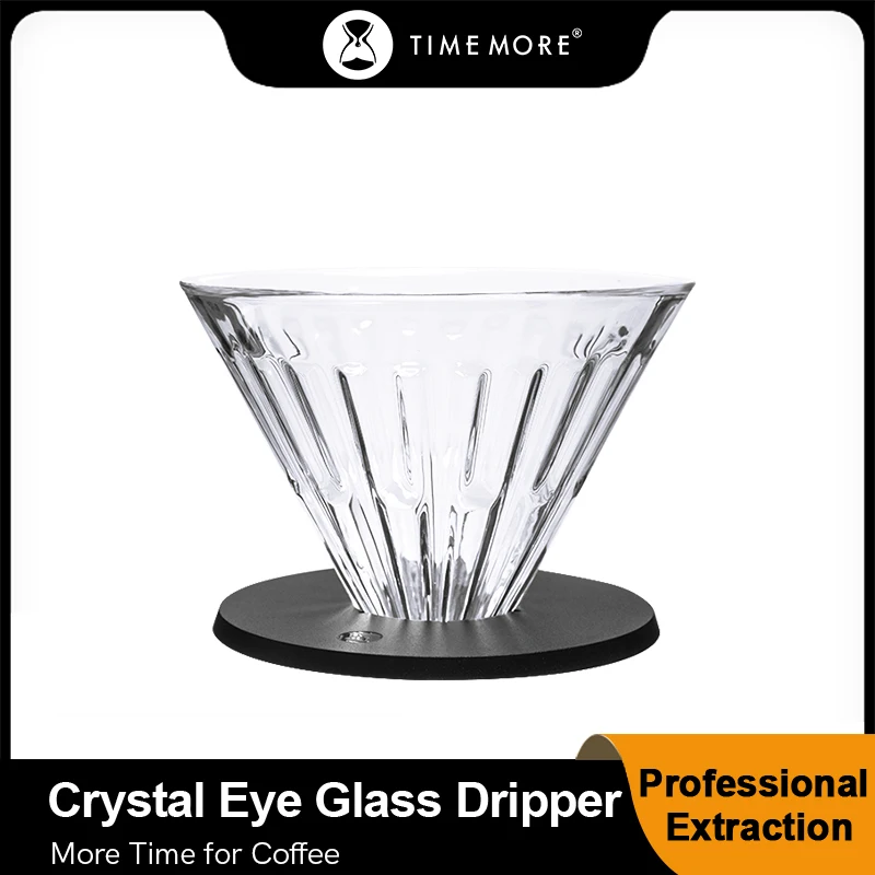 

TIMEMORE Coffee Filters Crystal Eye Glass Dripper Pc Holder Washable Espresso Filter For Trave Office Kitchen House
