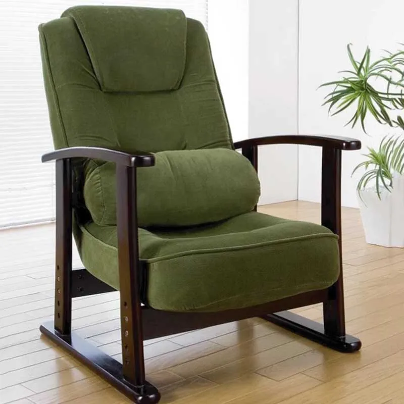 Зеленые стулья для гостиной Kawaii деревянные эластичные одиночные роскошные