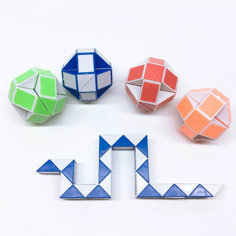 

3D Magic Snake Ruler Decompression Toys Antistress Cube Twist Snake Transformable Educational Puzzle Toys For Kids Autism Ease