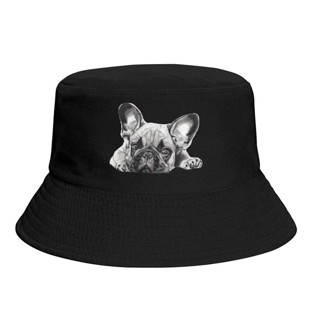 

CHOP French Bulldog Frenchie Dog Unisex Bucket Hat Camping Washable Thick Panama Cap Visor Sun Hats Fisherman Caps