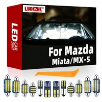 luckzhe canbus for mazda mx 5 miata 1990 2020 vehicle led interior reading dome lamp trunk license plate light bulb car lighting