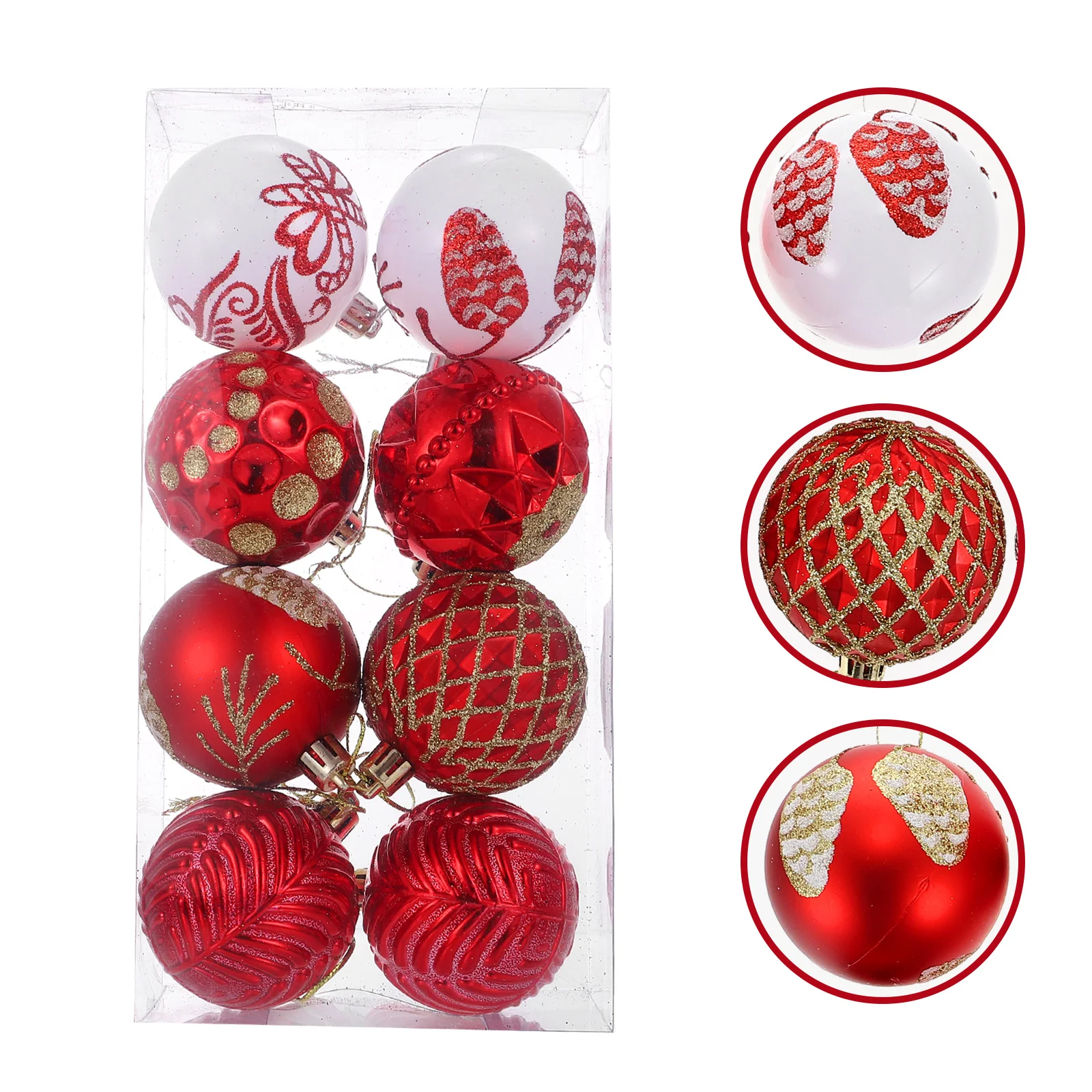 

8pcs Christmas Tree Hanging Ornaments Colorful Hanging Balls Adornments