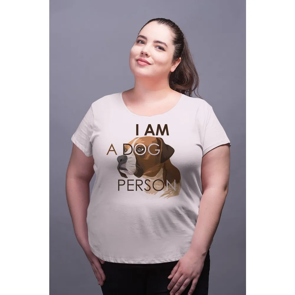 

Белая женская хлопковая Футболка Dorlie Wear I Am A Dog Person, большие размеры