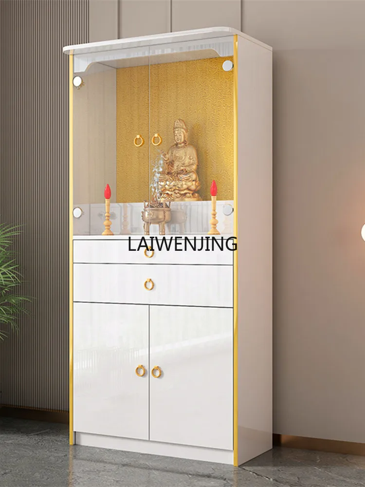 Новый китайский шкаф из цельной древесины SGF домашний gongtai Бог удачи bodhisattva